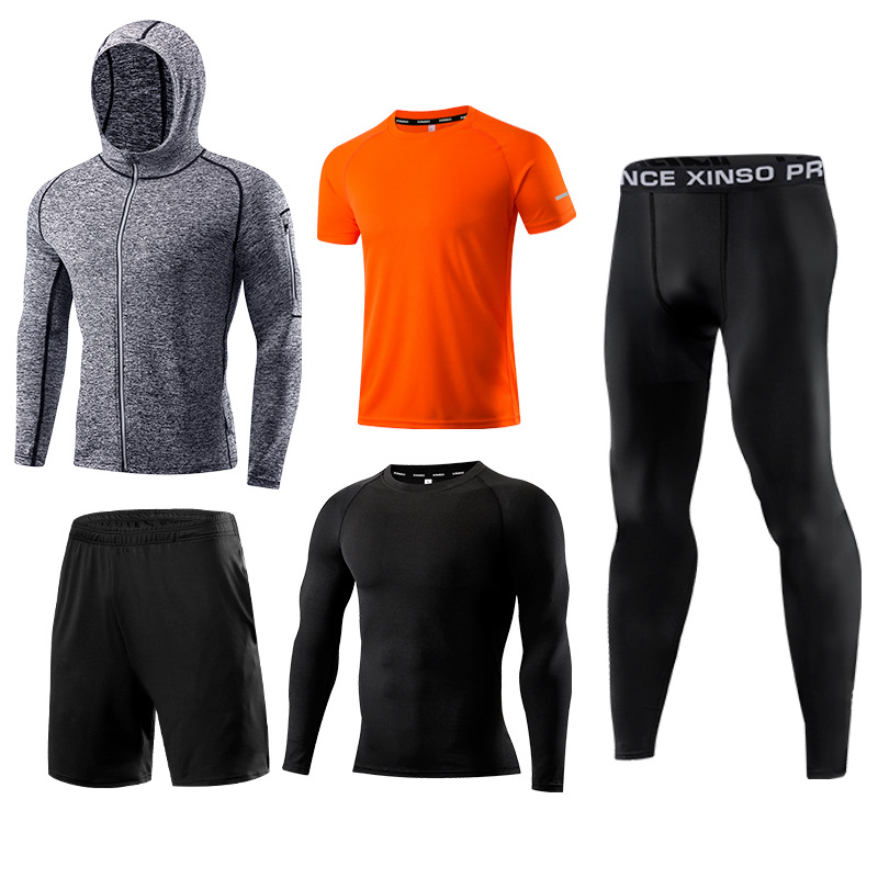 5-Piece Men's Fitness Clothes  - Running Gear Quick Dry recension och pris