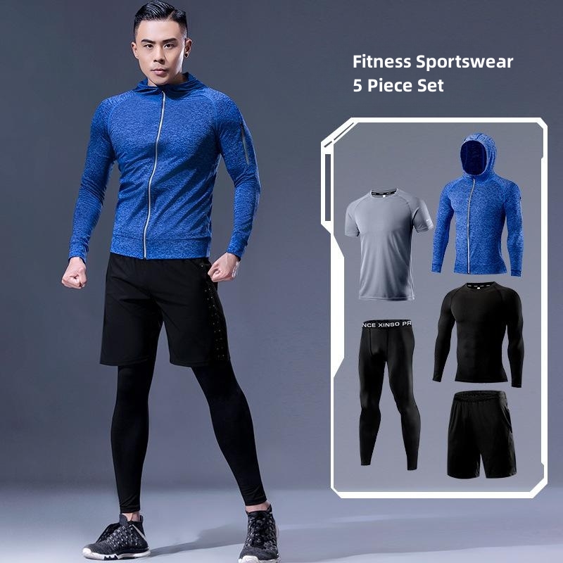5-Piece Men's Fitness Clothes  - Running Gear Quick Dry recension och pris