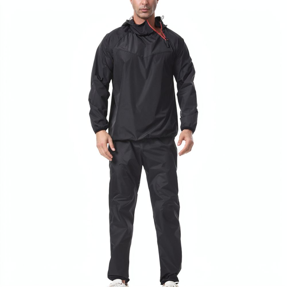 Mens Sweat Sauna Suit Hooded L - Running Gear Quick Dry recension och pris