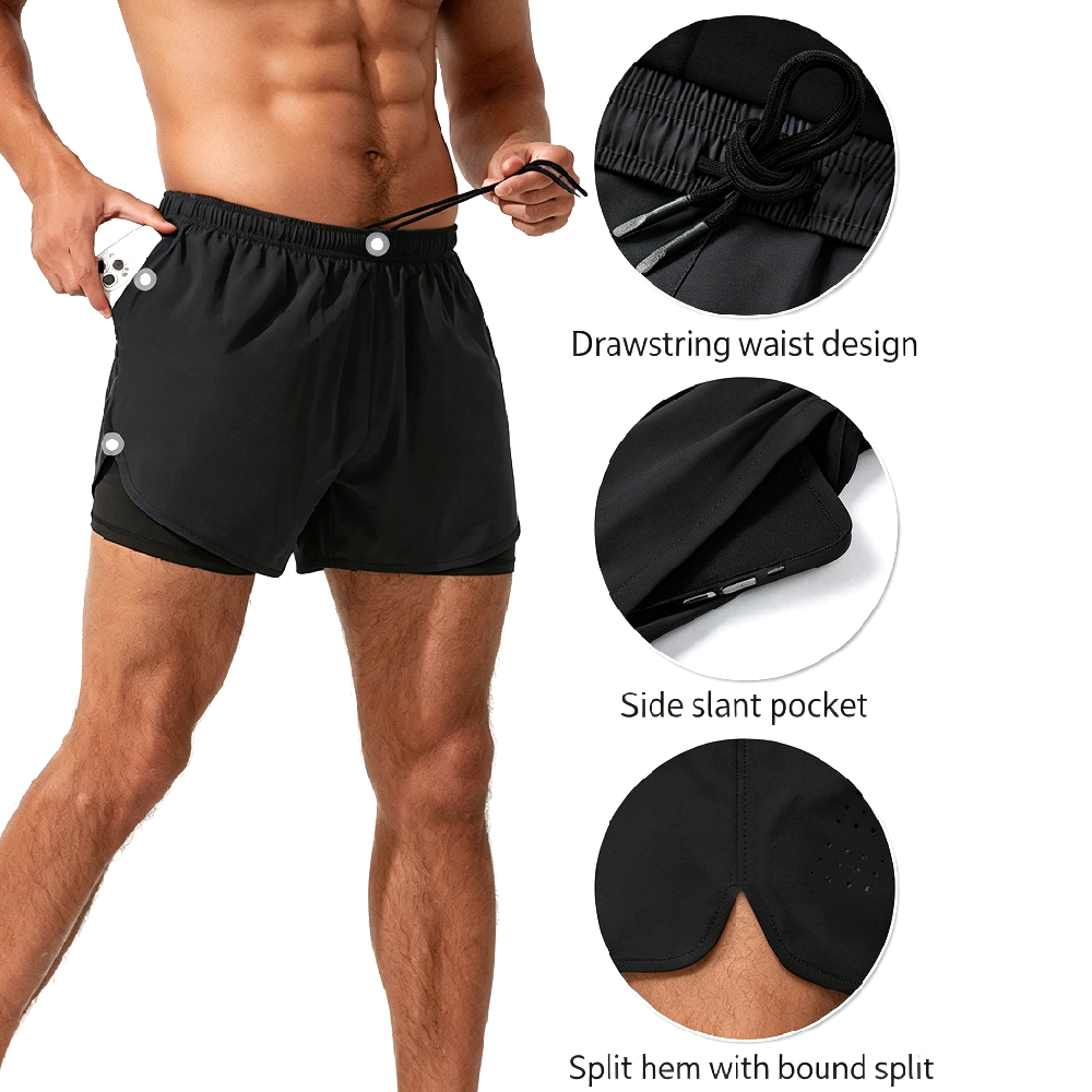 High-Waist 2-in-1 Running Shor - Running Gear Quick Dry recension och pris