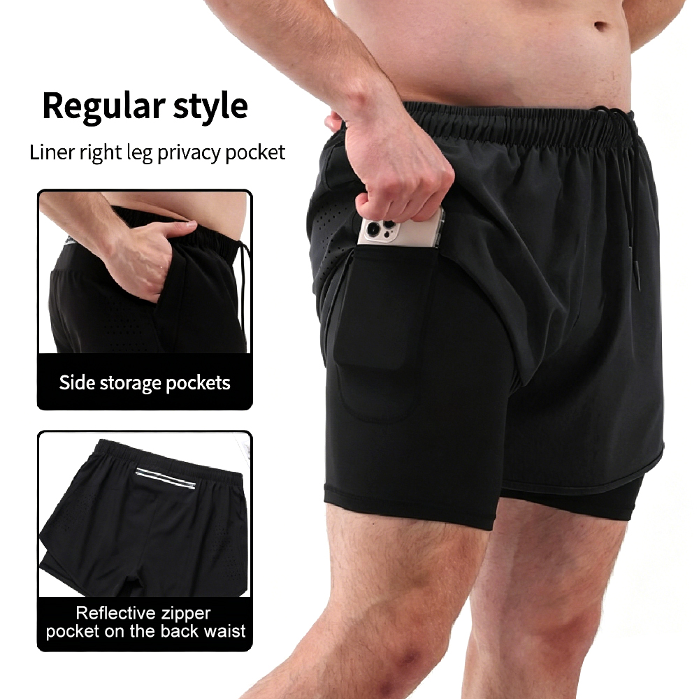 High-Waist 2-in-1 Running Shor - Running Gear Quick Dry recension och pris